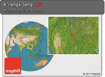 Satellite Location Map of K'rangk'lang