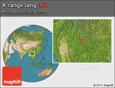 Satellite Location Map of K'rangk'lang