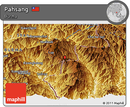 Physical Panoramic Map of Pahsang