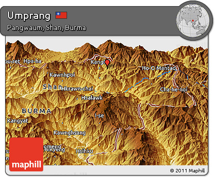 Physical Panoramic Map of Umprang