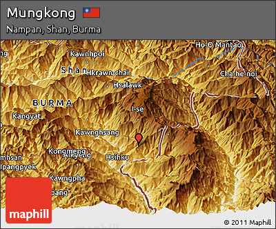 Physical Panoramic Map of Mungkong