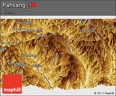 Physical Panoramic Map of Pahsang