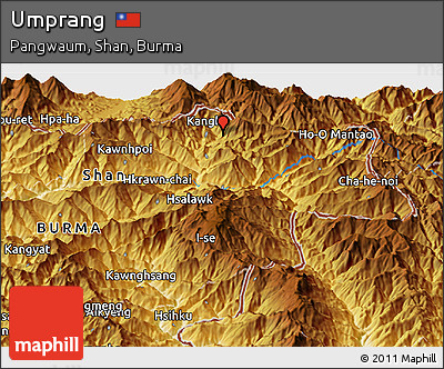 Physical Panoramic Map of Umprang