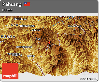 Physical Panoramic Map of Pahsang