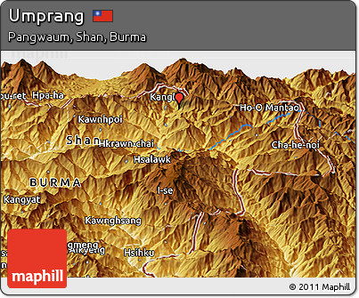 Physical Panoramic Map of Umprang