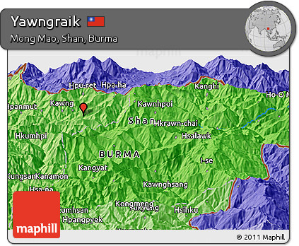 Political Panoramic Map of Yawngraik