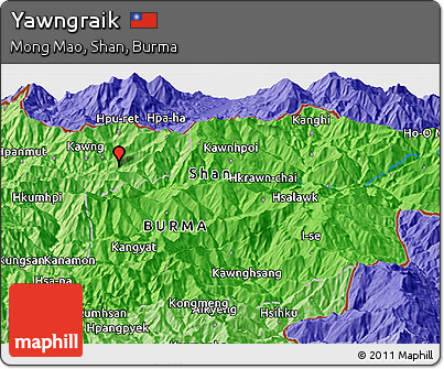 Political Panoramic Map of Yawngraik