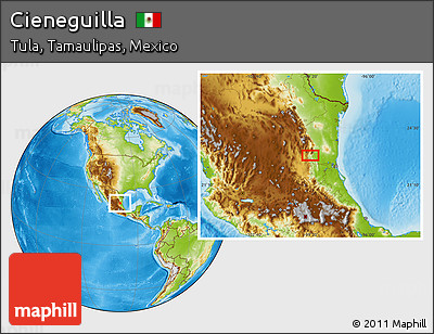 Physical Location Map of Cieneguilla