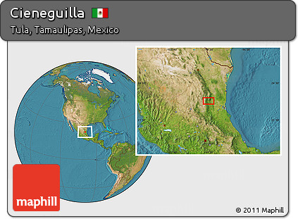 Satellite Location Map of Cieneguilla