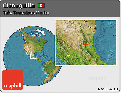 Satellite Location Map of Cieneguilla