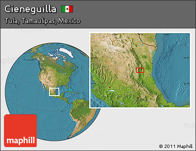 Satellite Location Map of Cieneguilla