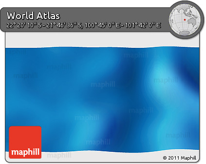 Shaded Relief 3D Map of the Area around 22° 3' 23" S, 101° 13' 29" E