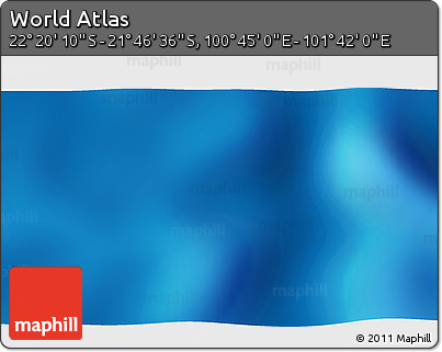 Shaded Relief 3D Map of the Area around 22° 3' 23" S, 101° 13' 29" E