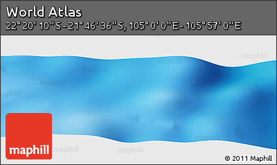Physical Panoramic Map of the Area around 22° 3' 23" S, 105° 28' 29" E