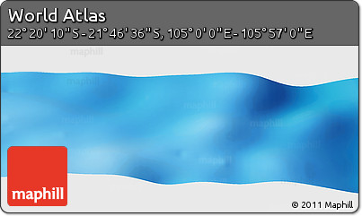 Physical Panoramic Map of the Area around 22° 3' 23" S, 105° 28' 29" E