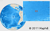 Shaded Relief Location Map of the area around 22° 3' 23" S, 106° 10' 30" W