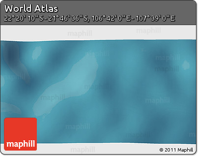 Satellite 3D Map of the Area around 22° 3' 23" S, 107° 10' 30" E