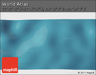Satellite 3D Map of the Area around 22° 3' 23" S, 107° 10' 30" E