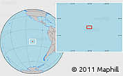 Gray Location Map of the area around 22° 3' 23" S, 107° 52' 30" W