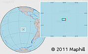 Gray Location Map of the area around 22° 3' 23" S, 108° 43' 29" W