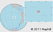 Gray Location Map of the area around 22° 3' 23" S, 109° 34' 29" W