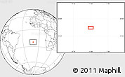 Blank Location Map of the area around 22° 3' 23" S, 10° 58' 29" W