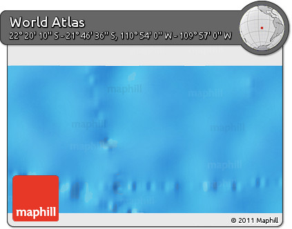 Physical 3D Map of the Area around 22° 3' 23" S, 110° 25' 30" W