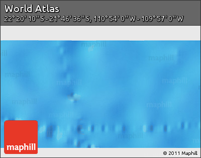 Physical 3D Map of the Area around 22° 3' 23" S, 110° 25' 30" W