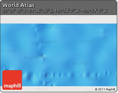 Physical 3D Map of the Area around 22° 3' 23" S, 110° 25' 30" W
