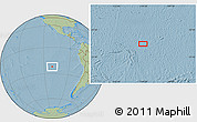 Savanna Style Location Map of the area around 22° 3' 23" S, 110° 25' 30" W, hill shading