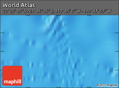 Physical Map of the Area around 22° 3' 23" S, 111° 16' 30" W