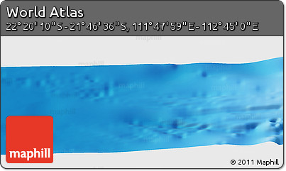 Physical Panoramic Map of the Area around 22° 3' 23" S, 112° 16' 30" E