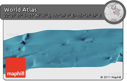 Satellite Panoramic Map of the Area around 22° 3' 23" S, 113° 7' 30" E