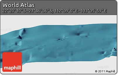 Satellite Panoramic Map of the Area around 22° 3' 23" S, 113° 7' 30" E