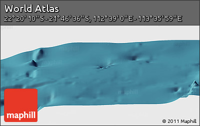 Satellite Panoramic Map of the Area around 22° 3' 23" S, 113° 7' 30" E