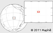 Blank Location Map of the area around 22° 3' 23" S, 116° 22' 30" W