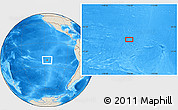 Shaded Relief Location Map of the area around 22° 3' 23" S, 116° 22' 30" W