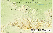 Physical Map of the area around 22° 3' 23" S, 117° 22' 30" E