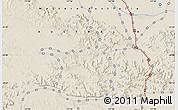 Shaded Relief Map of the area around 22° 3' 23" S, 117° 22' 30" E