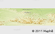 Physical Panoramic Map of the area around 22° 3' 23" S, 117° 22' 30" E