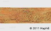 Satellite Panoramic Map of the area around 22° 3' 23" S, 117° 22' 30" E