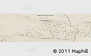 Shaded Relief Panoramic Map of the area around 22° 3' 23" S, 117° 22' 30" E