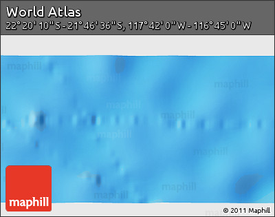 Physical 3D Map of the Area around 22° 3' 23" S, 117° 13' 29" W