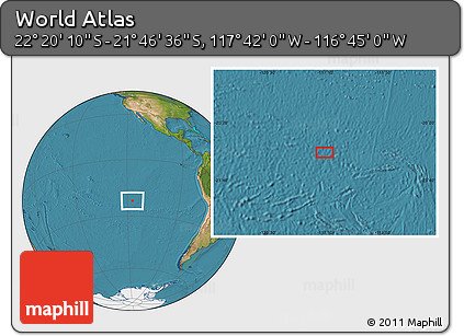 Satellite Location Map of the Area around 22° 3' 23" S, 117° 13' 29" W