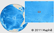 Shaded Relief Location Map of the area around 22° 3' 23" S, 117° 13' 29" W