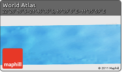 Physical Panoramic Map of the Area around 22° 3' 23" S, 11° 7' 30" E