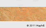 Satellite Panoramic Map of the area around 22° 3' 23" S, 121° 37' 30" E