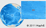 Shaded Relief Location Map of the area around 22° 3' 23" S, 123° 10' 30" W