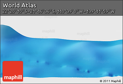 Physical Panoramic Map of the Area around 22° 3' 23" S, 140° 10' 30" W