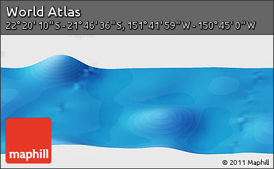 Political Panoramic Map of the Area around 22° 3' 23" S, 151° 13' 29" W